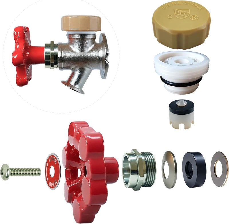 Young Dance Universal Outdoor Faucet Repair Kit (VACVBKX1B Vacuum Breaker,Metal Handle),Wall Hydrant Complete Replacement Kit,Anti-Siphon Frostproof Faucet Valve Hose Faucet Fitting Repair Kit - Image 1